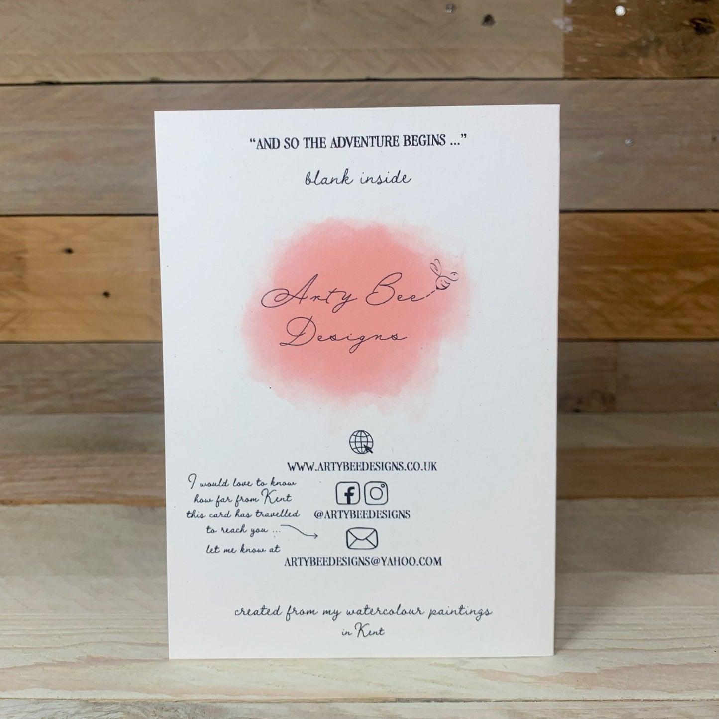 So the adventure begins Engagement Notelet - Arty Bee Designs