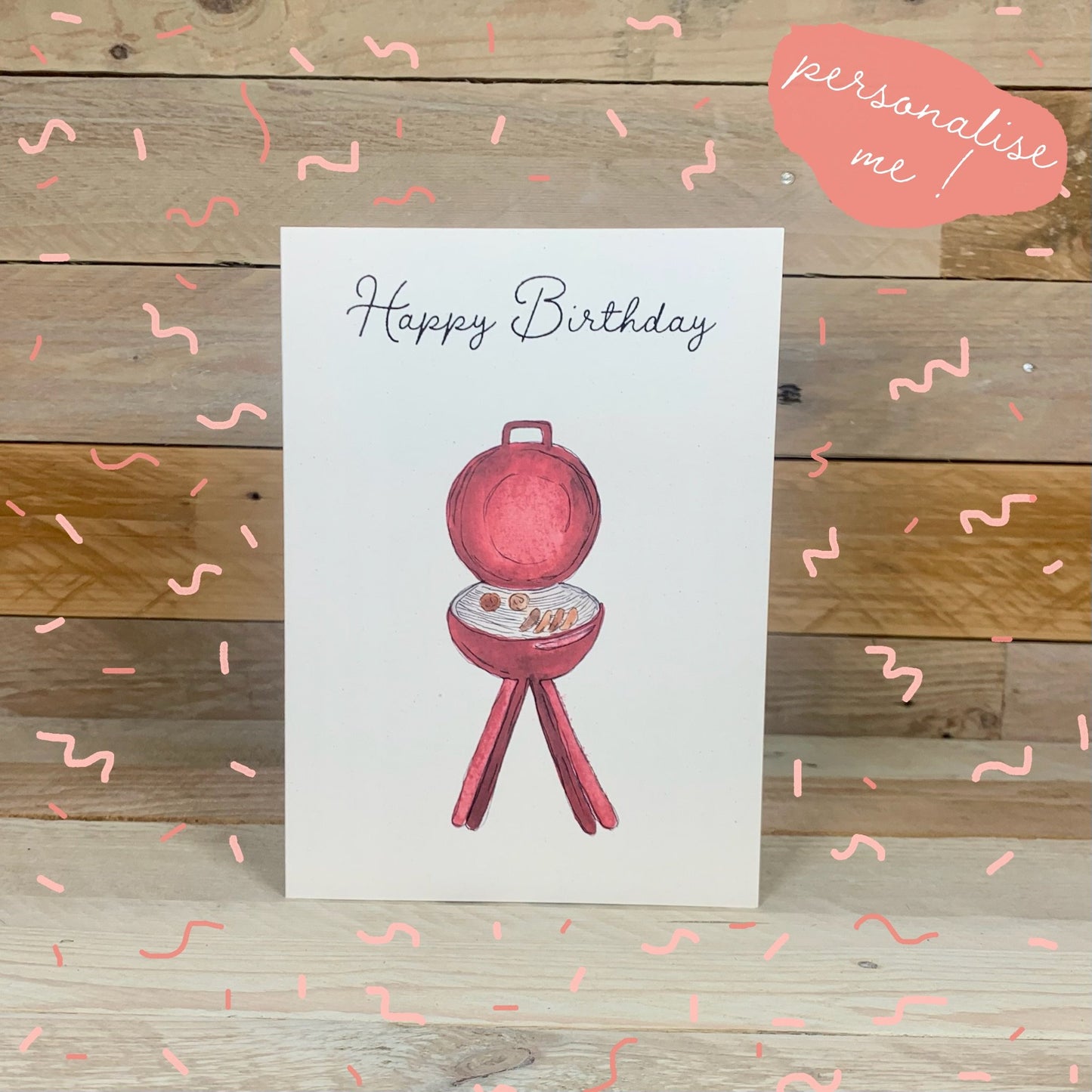 BBQ Birthday Birthday Card - Arty Bee Designs