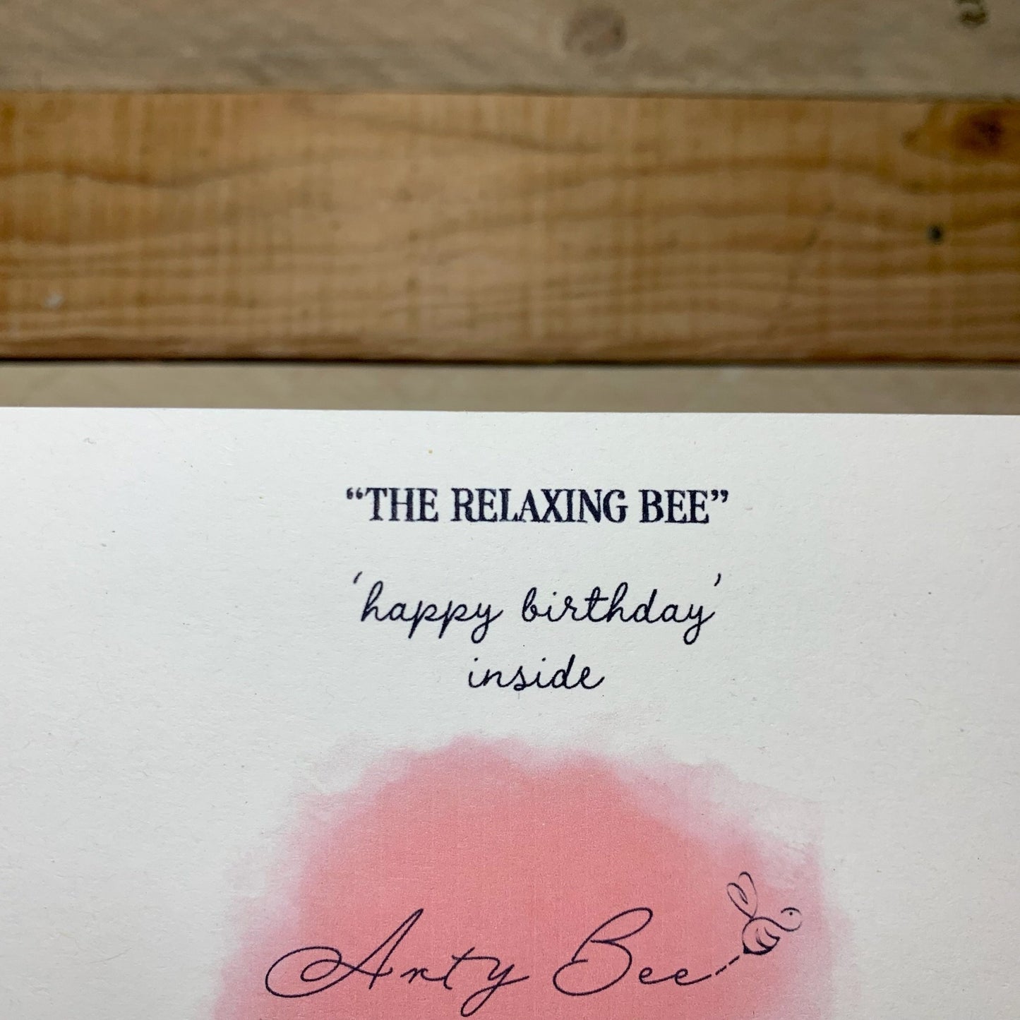 The Relaxing Bee Birthday Card - Arty Bee Designs