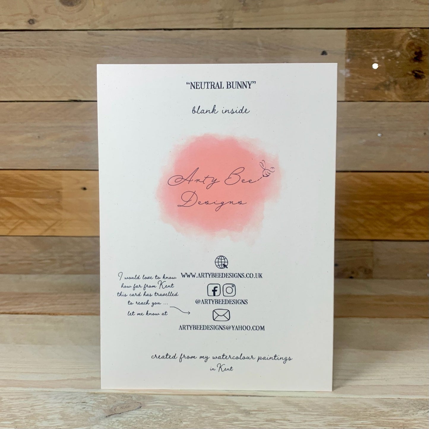 Neutral Bunny New Baby Card - Arty Bee Designs