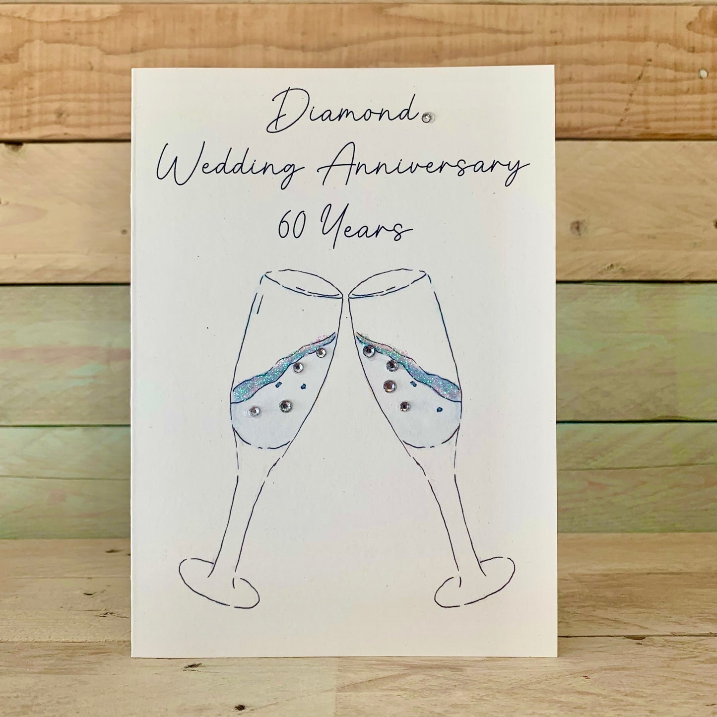 Diamond Anniversary Champagne Card