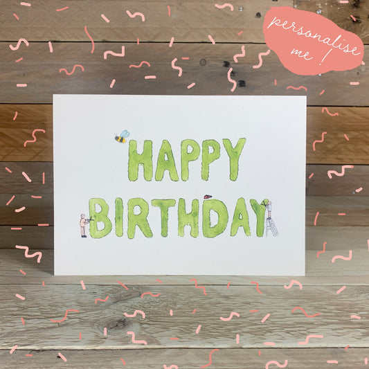 Topiary Birthday Card - Arty Bee Designs 