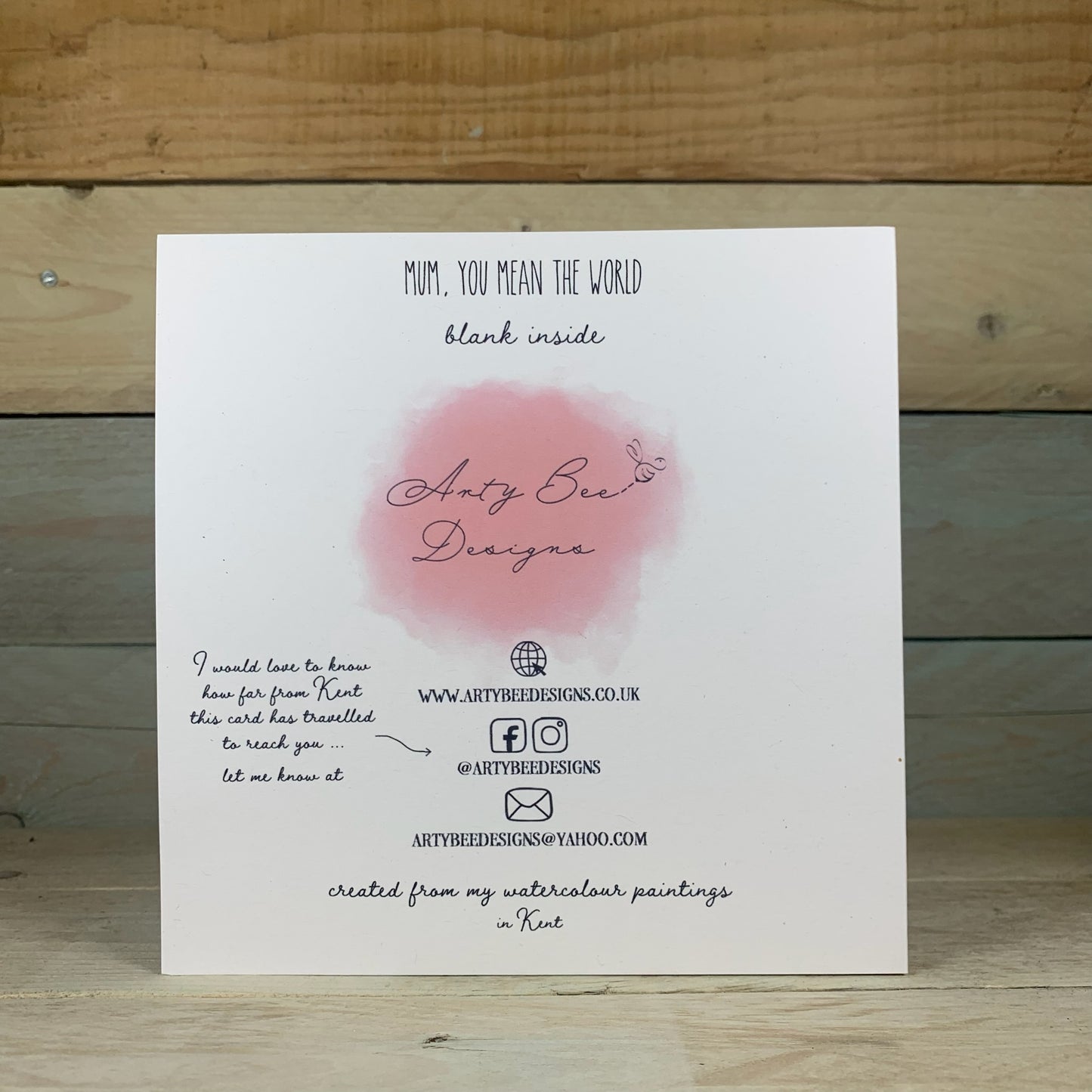 Mum, You Mean The World To Me Mother's Day Card