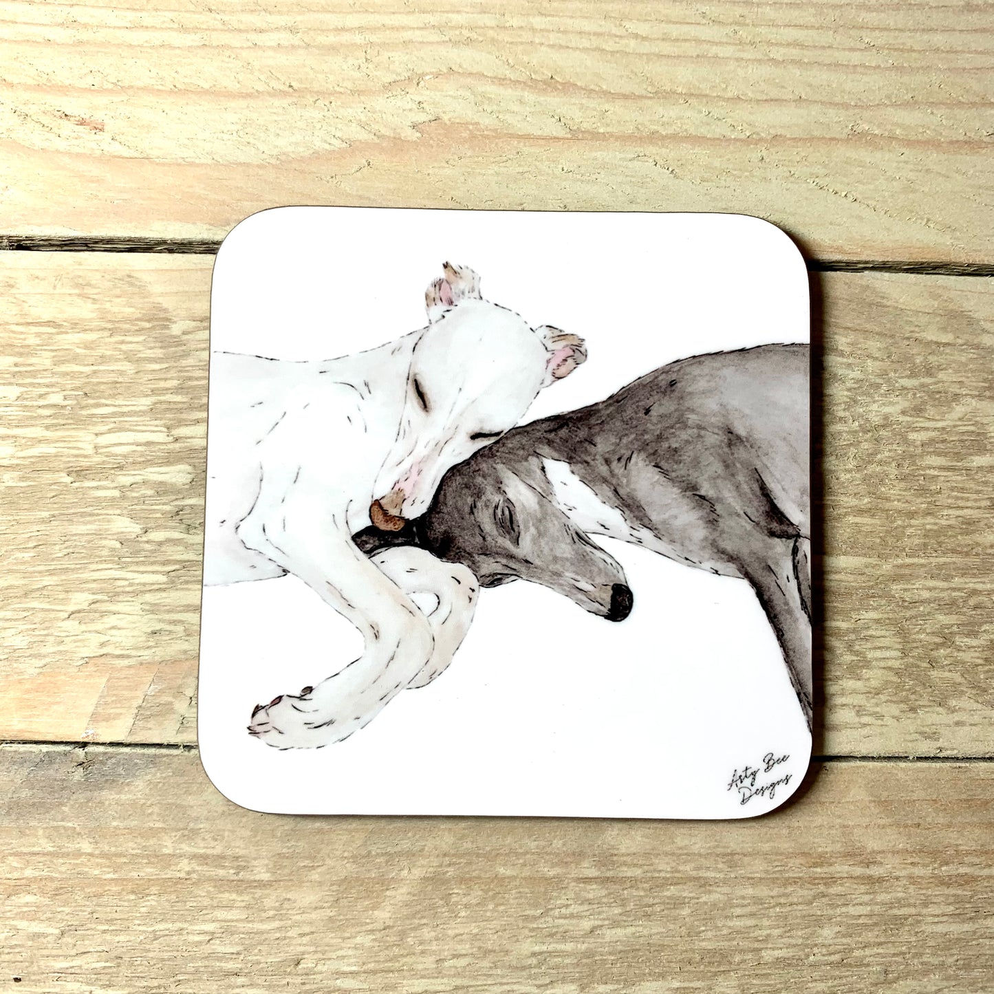 Snuggles Whippet Dog Coaster