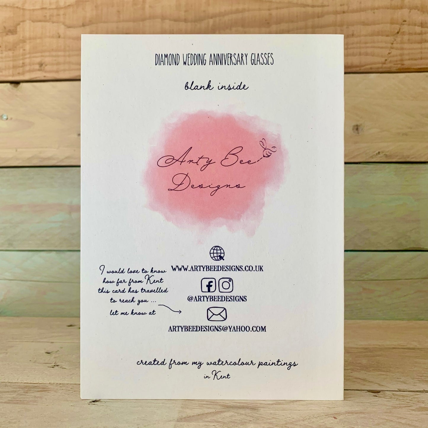 Diamond Anniversary Champagne Card