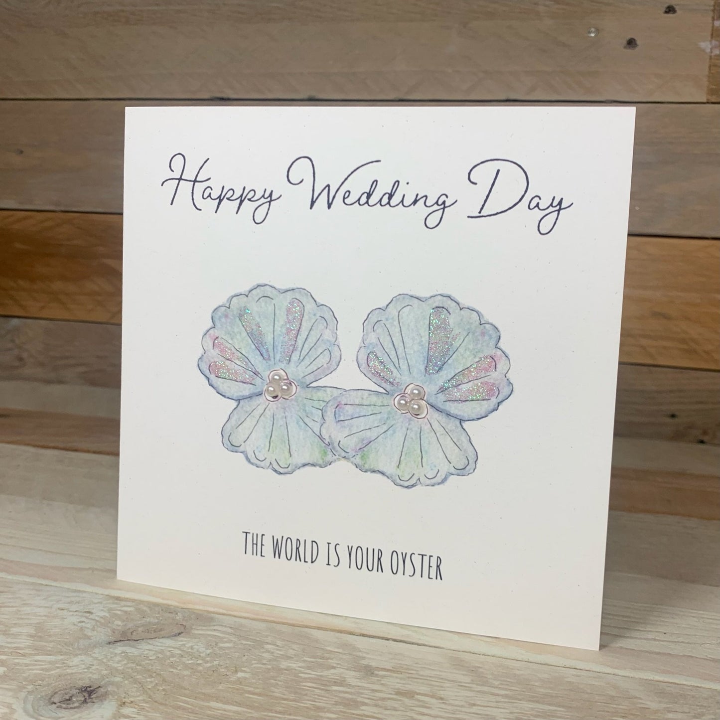 The World Is Your Oyster Wedding Card - Arty Bee Designs