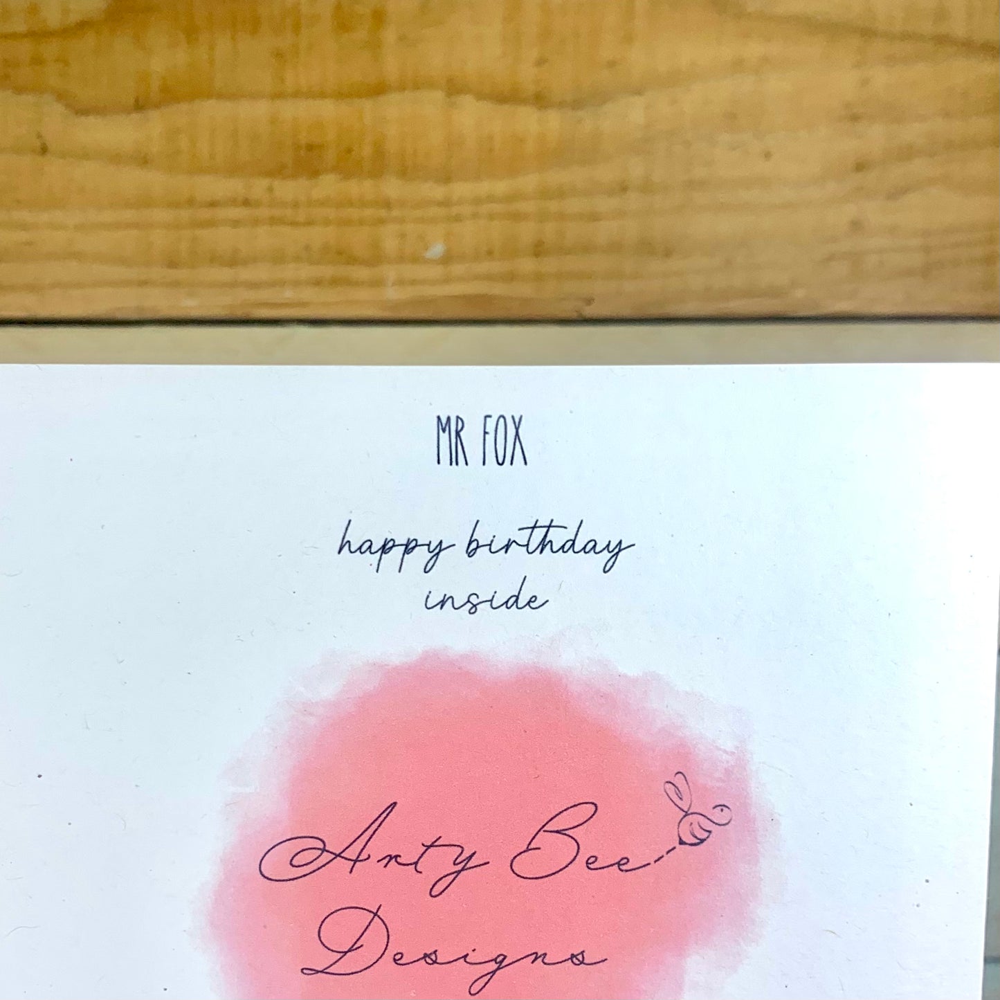 Mr Fox Birthday Card