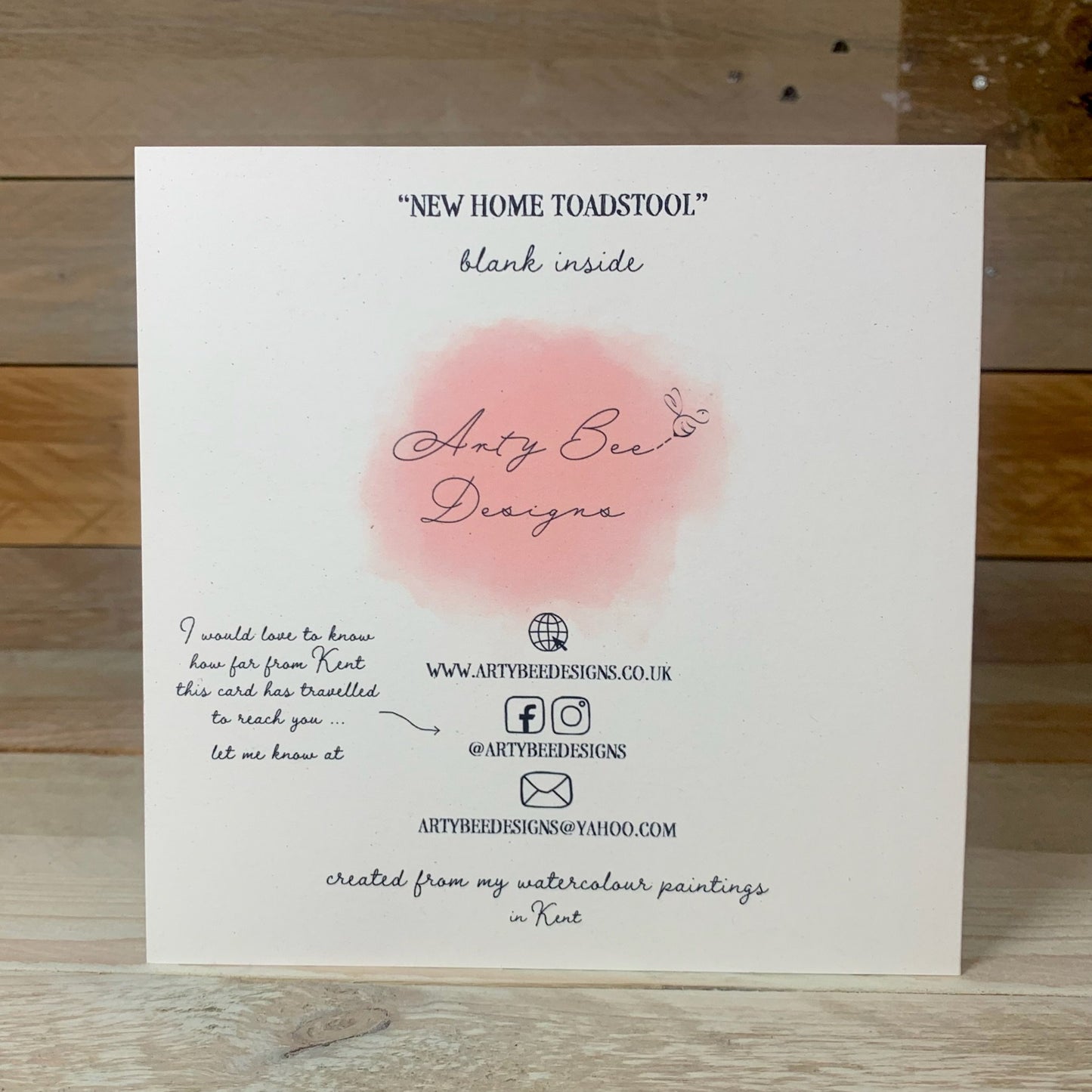 New Home Toadstool Card - Arty Bee Designs