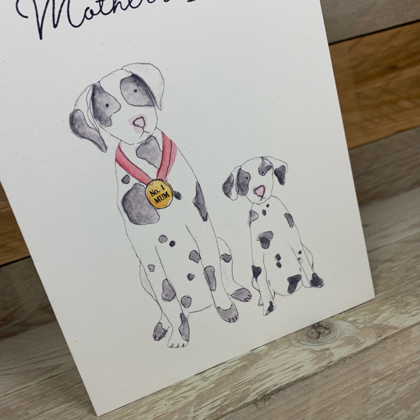 No.1 Mum Dalmatian Mother's Day Card