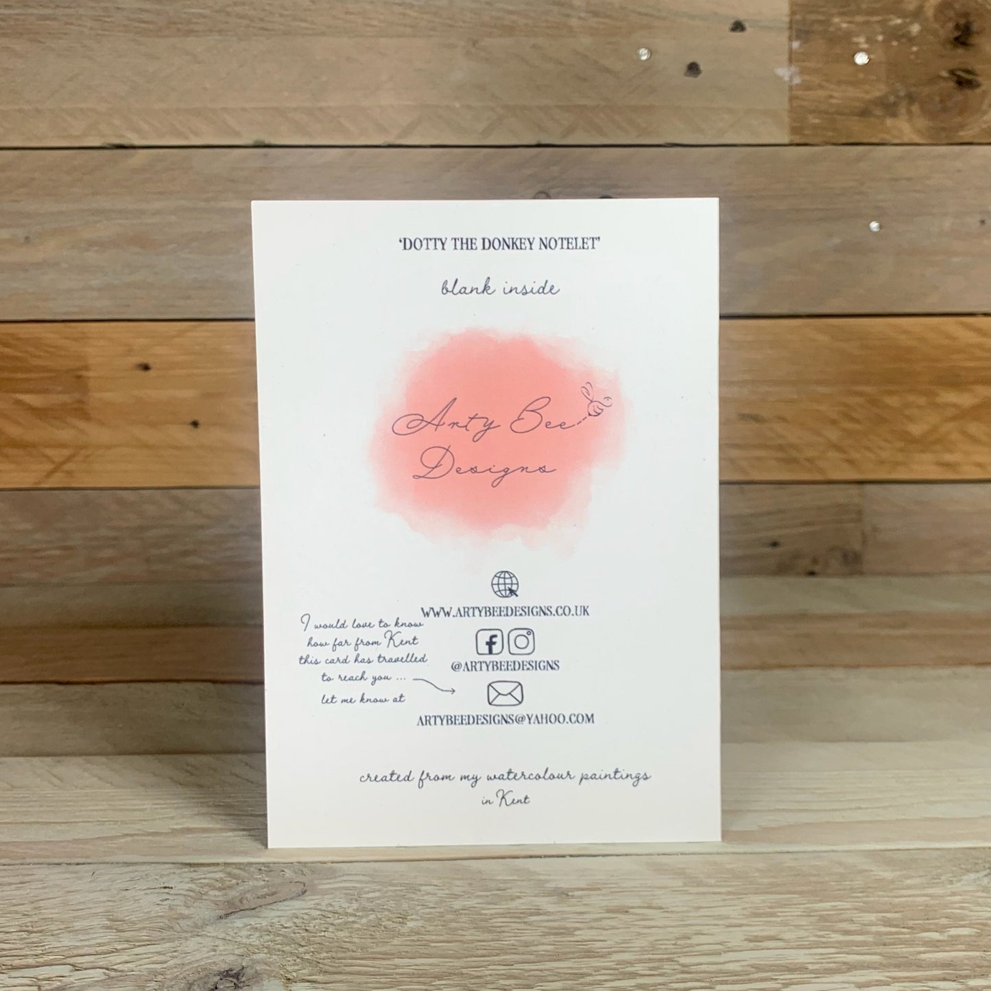 Dotty the Donkey Notelet - Arty Bee Designs