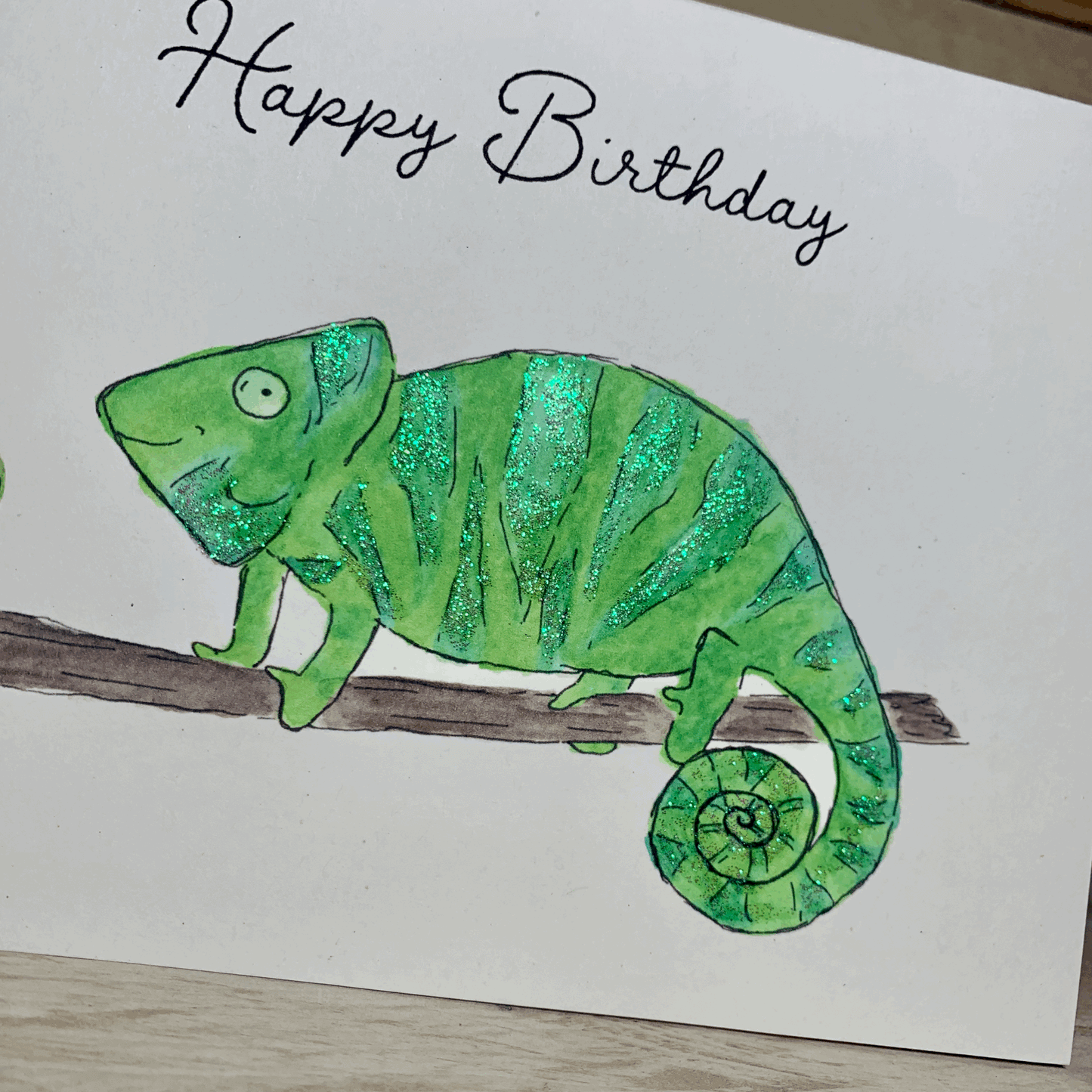 Now You See Me, Now You Don't Chameleon Birthday Card - Arty Bee Designs