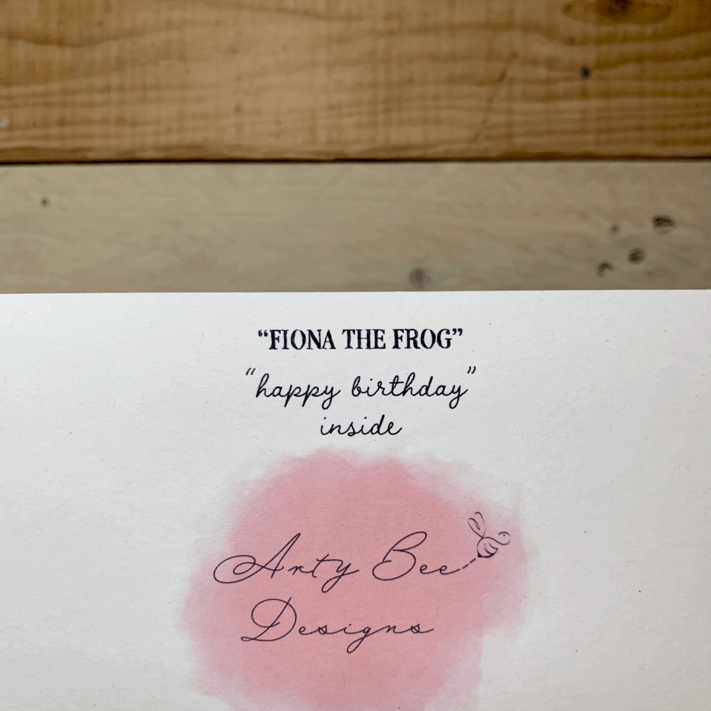 Fiona the Frog Birthday Card - Arty Bee Designs