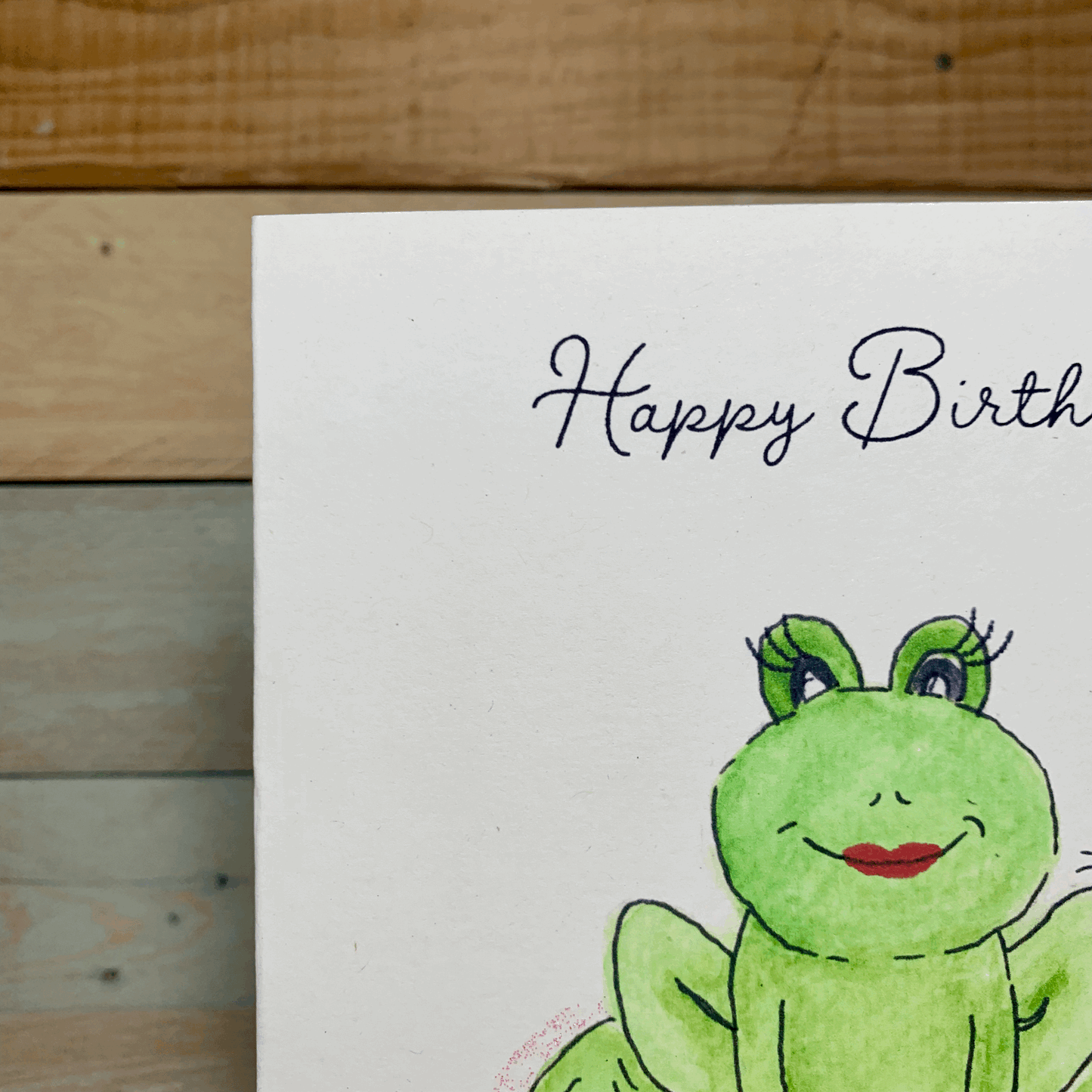 Fiona the Frog Birthday Card - Arty Bee Designs