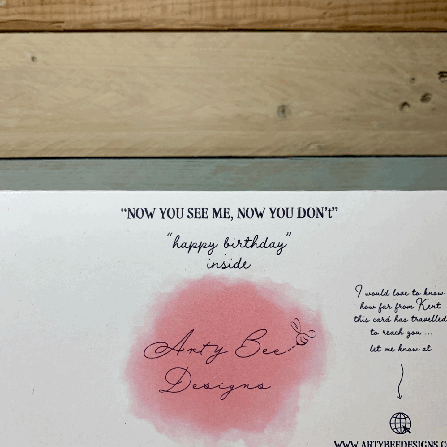 Now You See Me, Now You Don't Chameleon Birthday Card - Arty Bee Designs