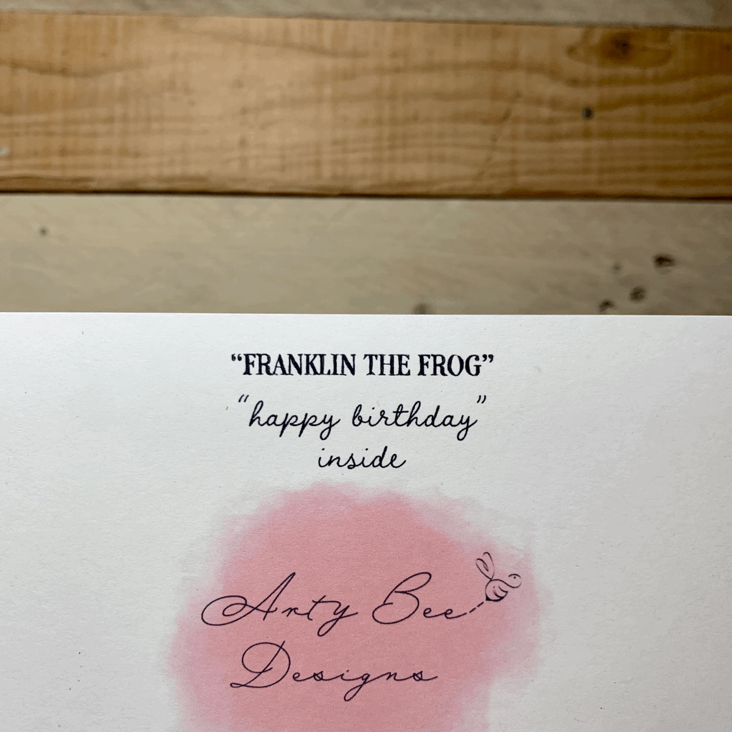 Franklin The Frog Birthday Card - Arty Bee Designs
