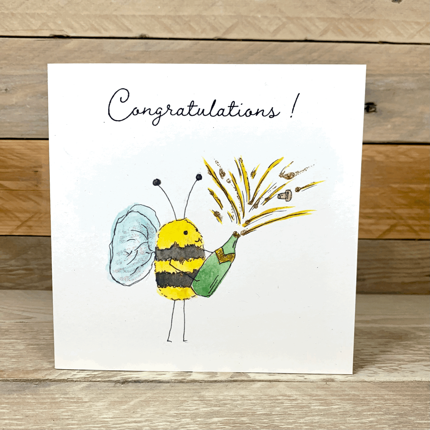 Buzzy Fizzy Pop Congratulations Card - Arty Bee Designs