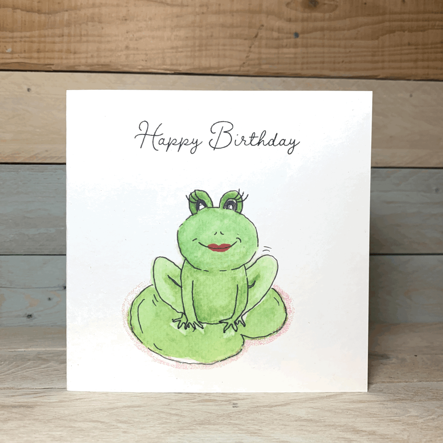 Fiona the Frog Birthday Card - Arty Bee Designs