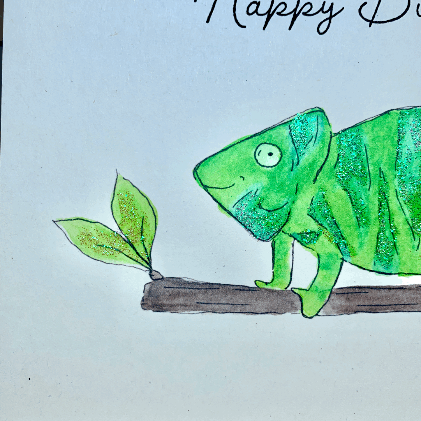 Now You See Me, Now You Don't Chameleon Birthday Card - Arty Bee Designs