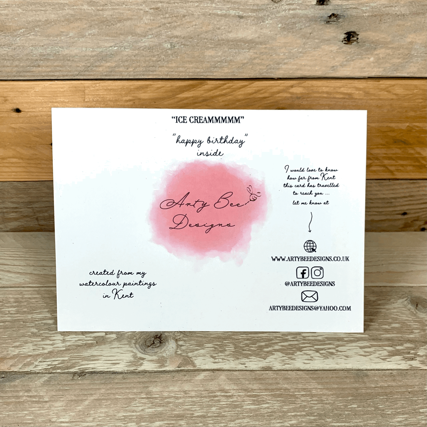Ice Creammmmm Birthday Card - Arty Bee Designs