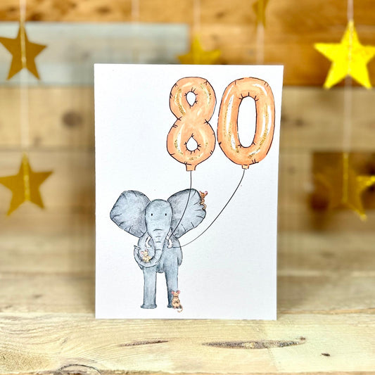 Nelly Turns Eighty Birthday Card