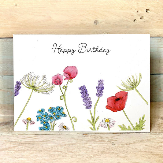 Wildflower Birthday Card
