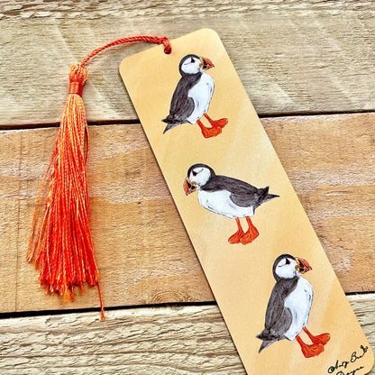 Puffin Metal Bookmark With Tassel