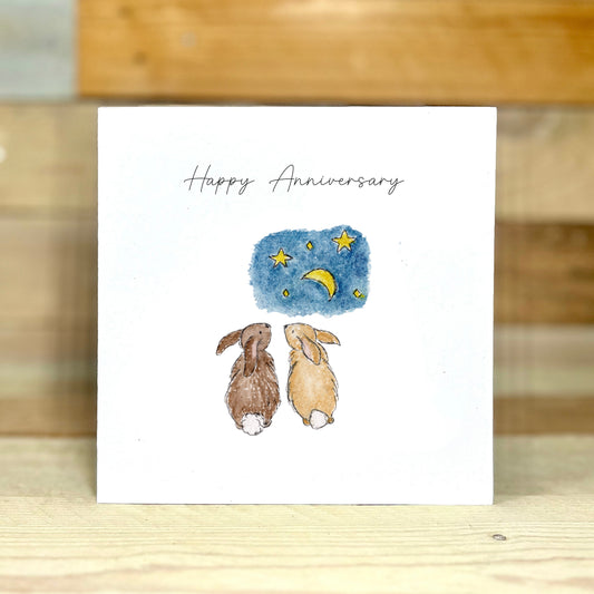 Bunny Anniversary Card