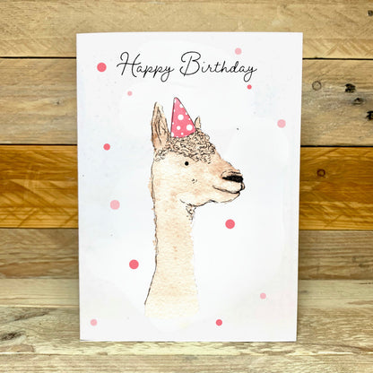 Abi the Alpaca Birthday Card