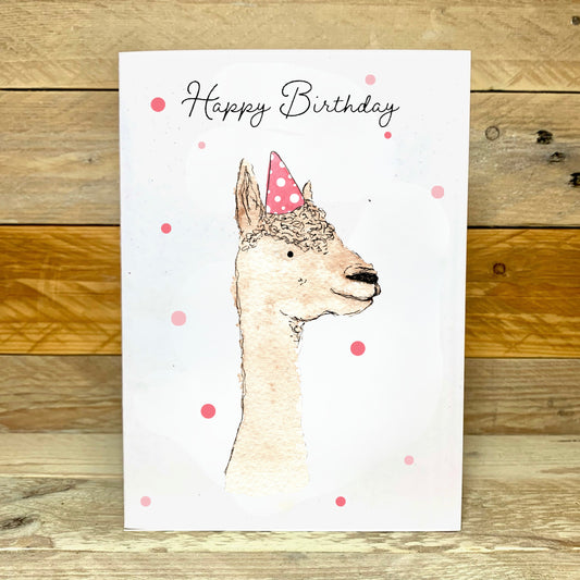 Abi the Alpaca Birthday Card