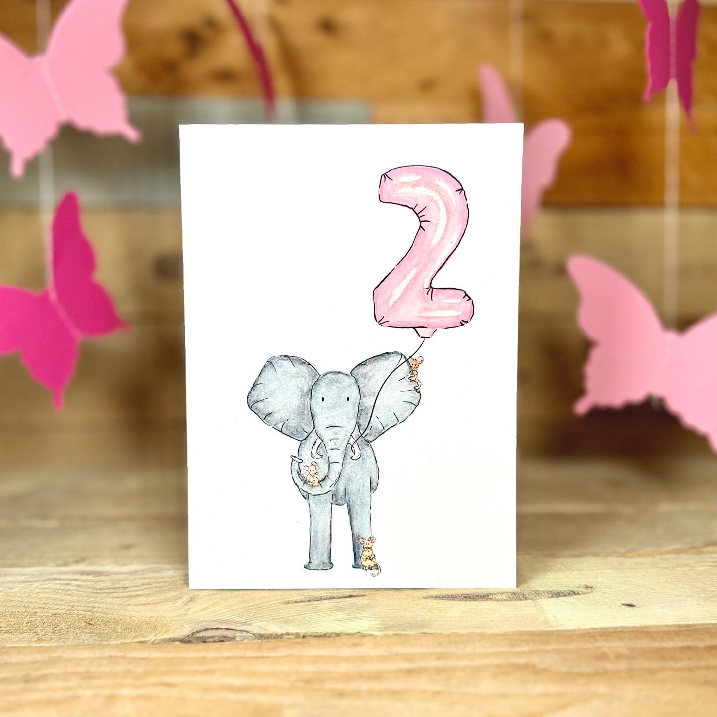 Nelly Turns Two Birthday Card