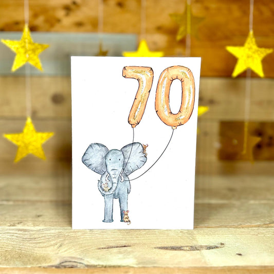 Nelly Turns Seventy Birthday Card