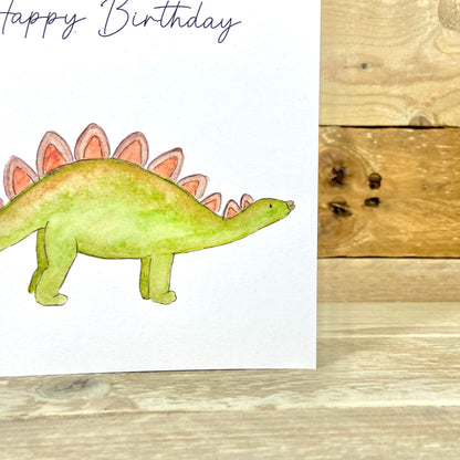 Dylan the Stegosaurus Birthday Card