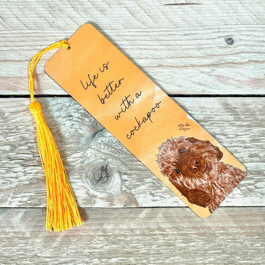 Cockapoo Metal Bookmark With Tassel