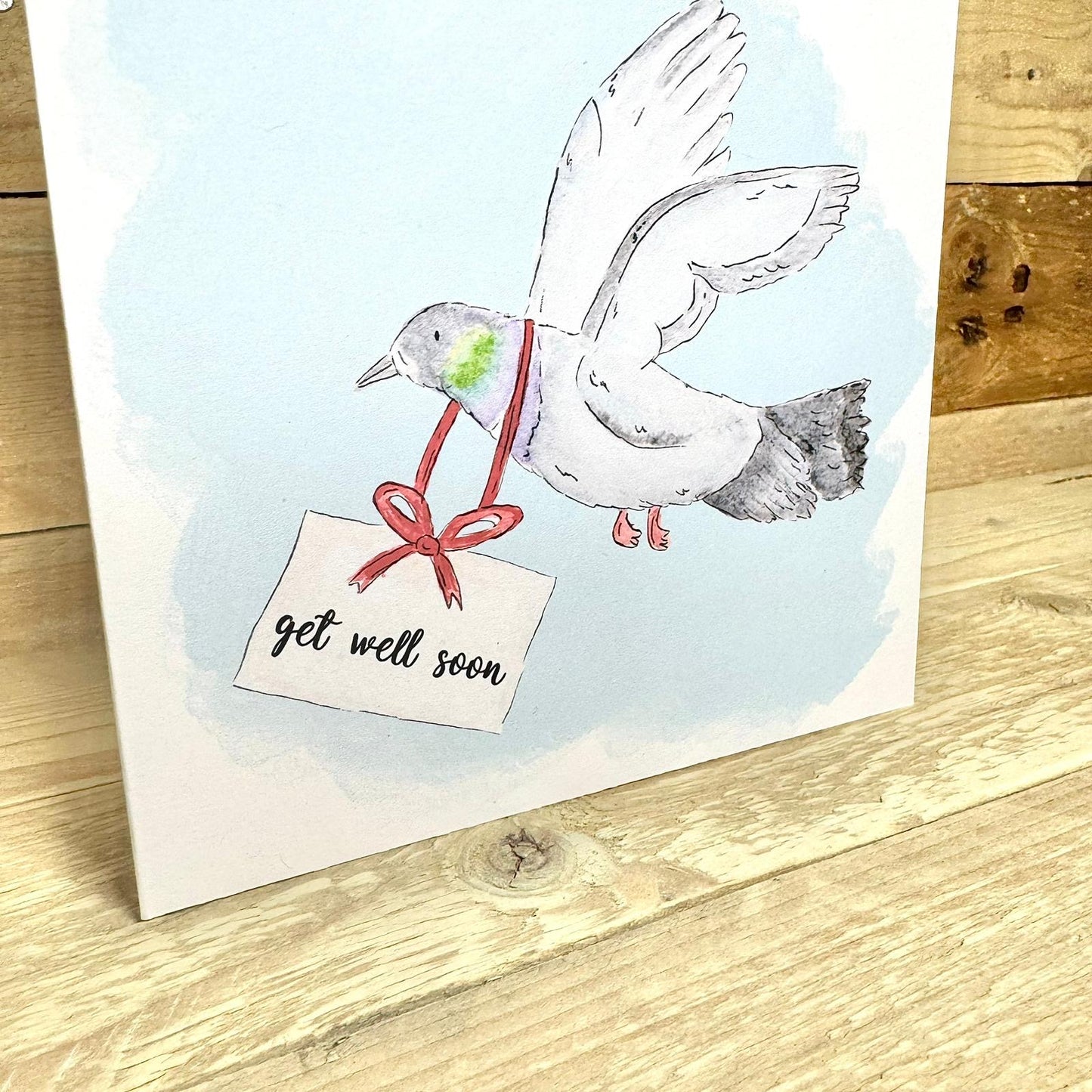 Philip the Pigeon Get Well Soon Card