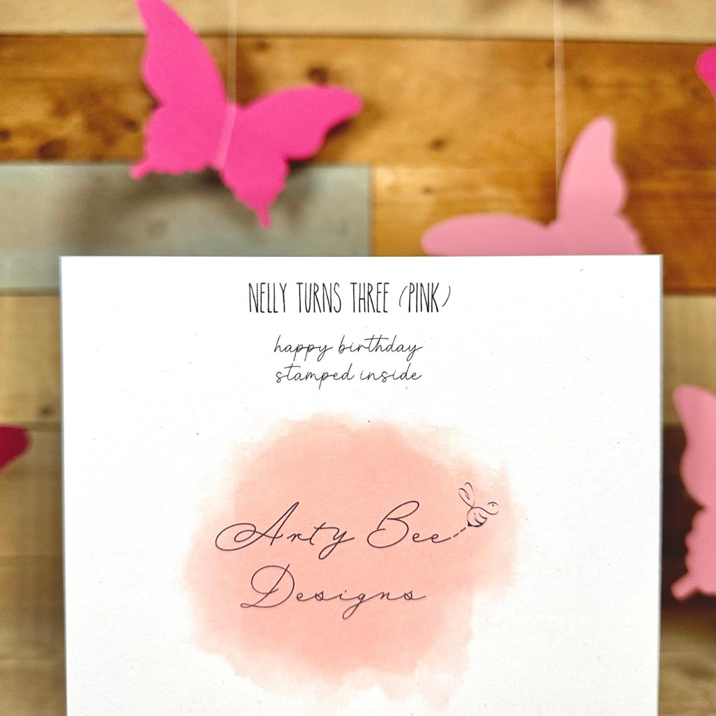 Nelly Turns Three Birthday Card