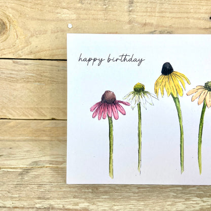 Coneflower Power Seeded Birthday Card