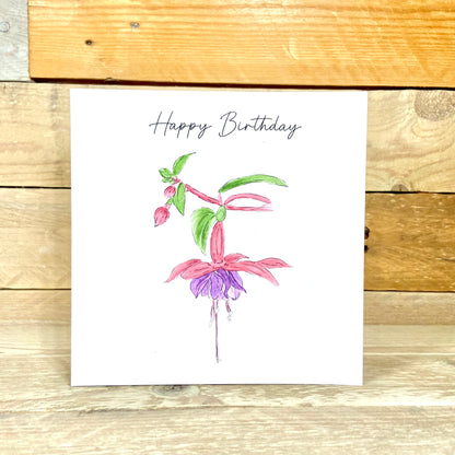 Fuchsia Birthday Card