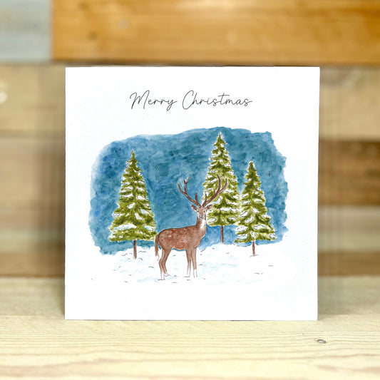 Spruce the Stag at Christmas Charity Card