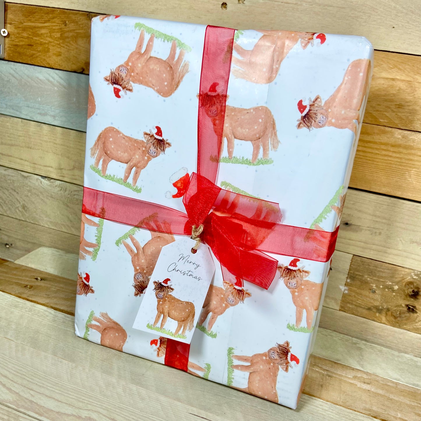 Highland Cow Christmas Wrapping Paper