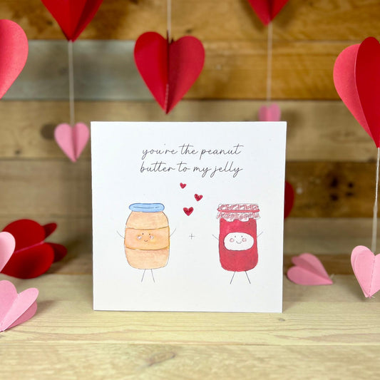 Peanut Butter And Jelly Valentine's Card