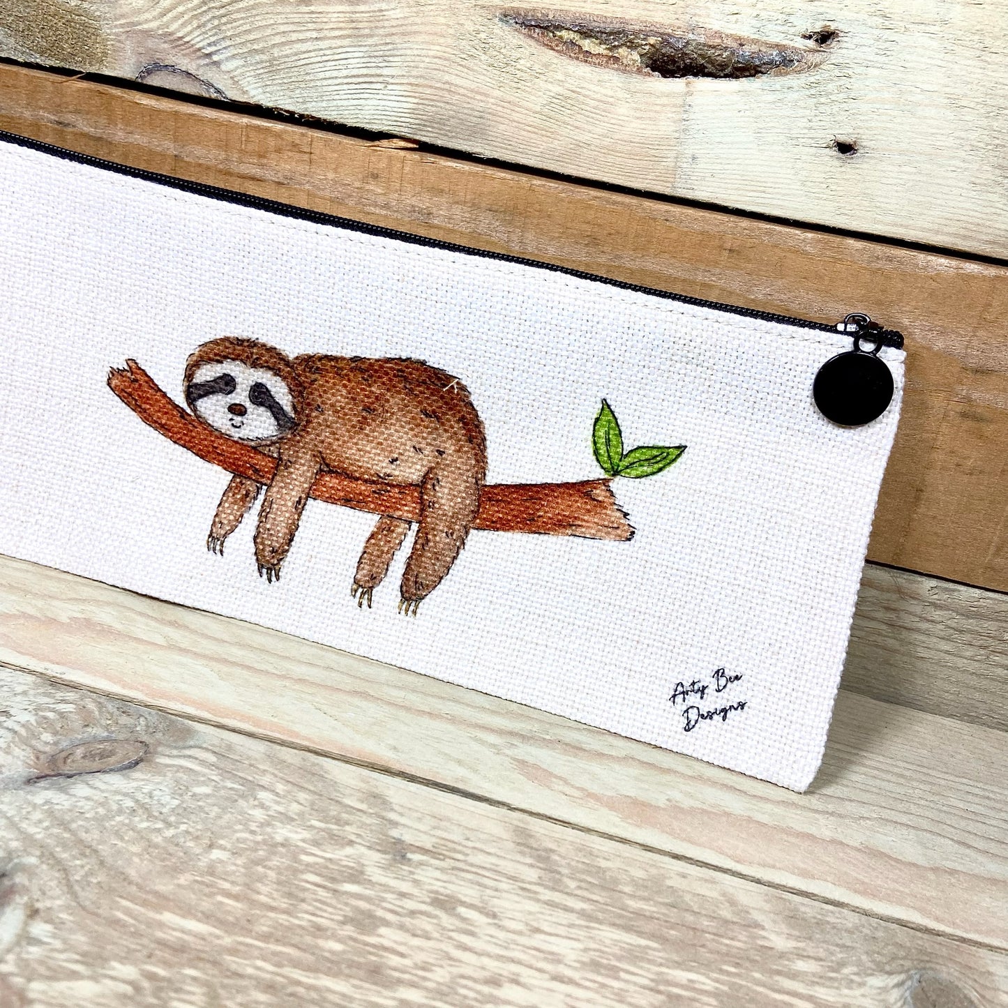 Sloth Linen Pencil Case