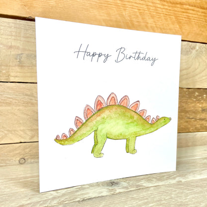 Dylan the Stegosaurus Birthday Card