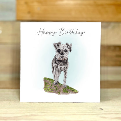Hetti the Schnauzer Birthday Card
