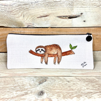 Sloth Linen Pencil Case