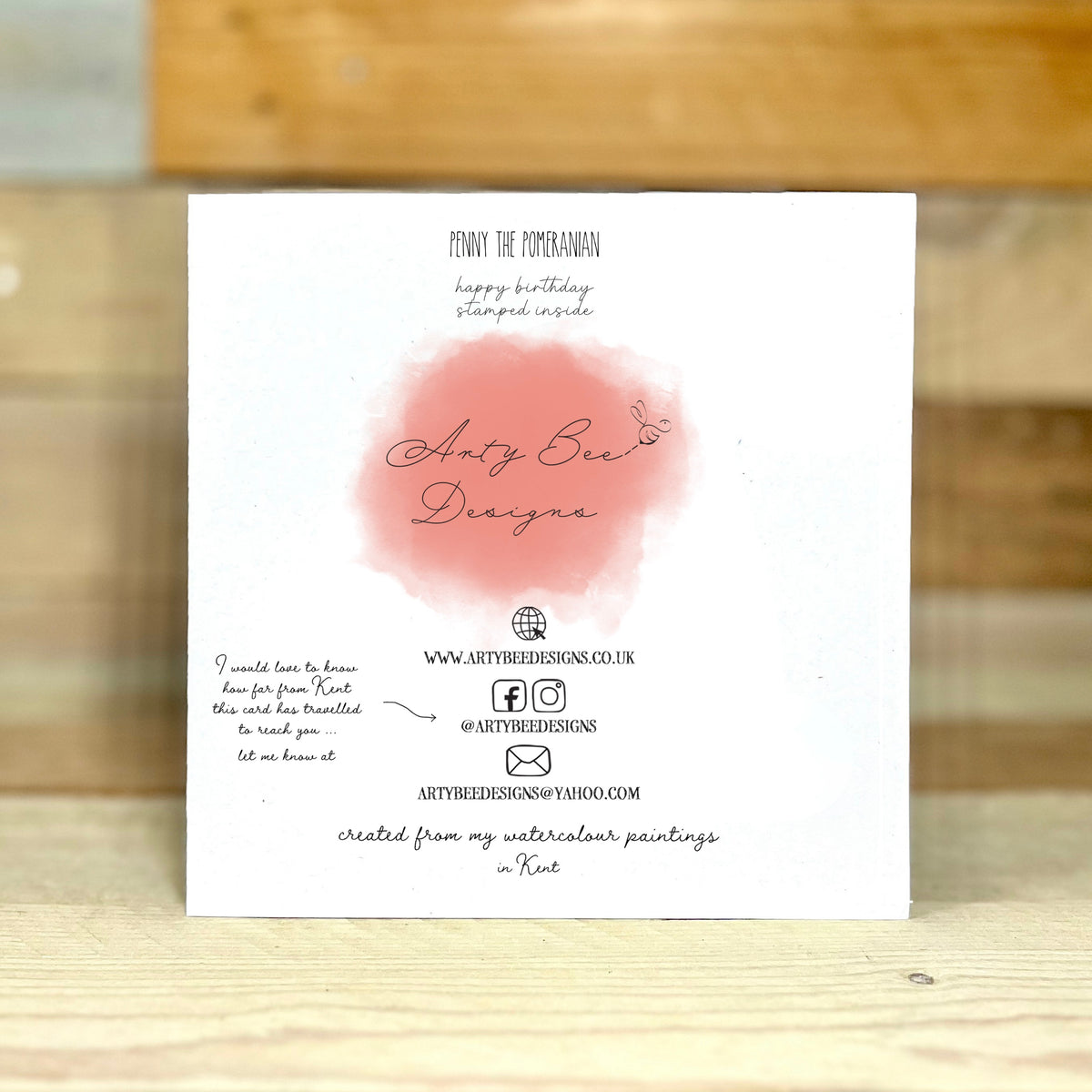 Penny the Pomeranian Birthday Card