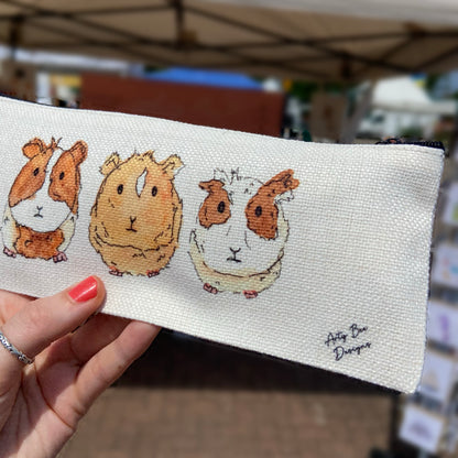 Guinea pig Linen Pencil Case
