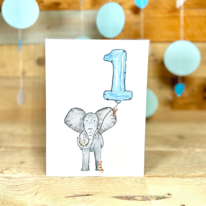 Nelly Turns One Birthday Card