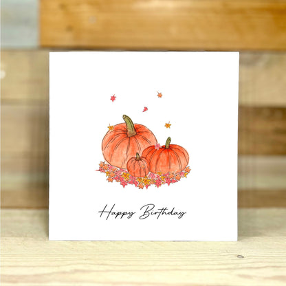 Pumpkin Birthday Card