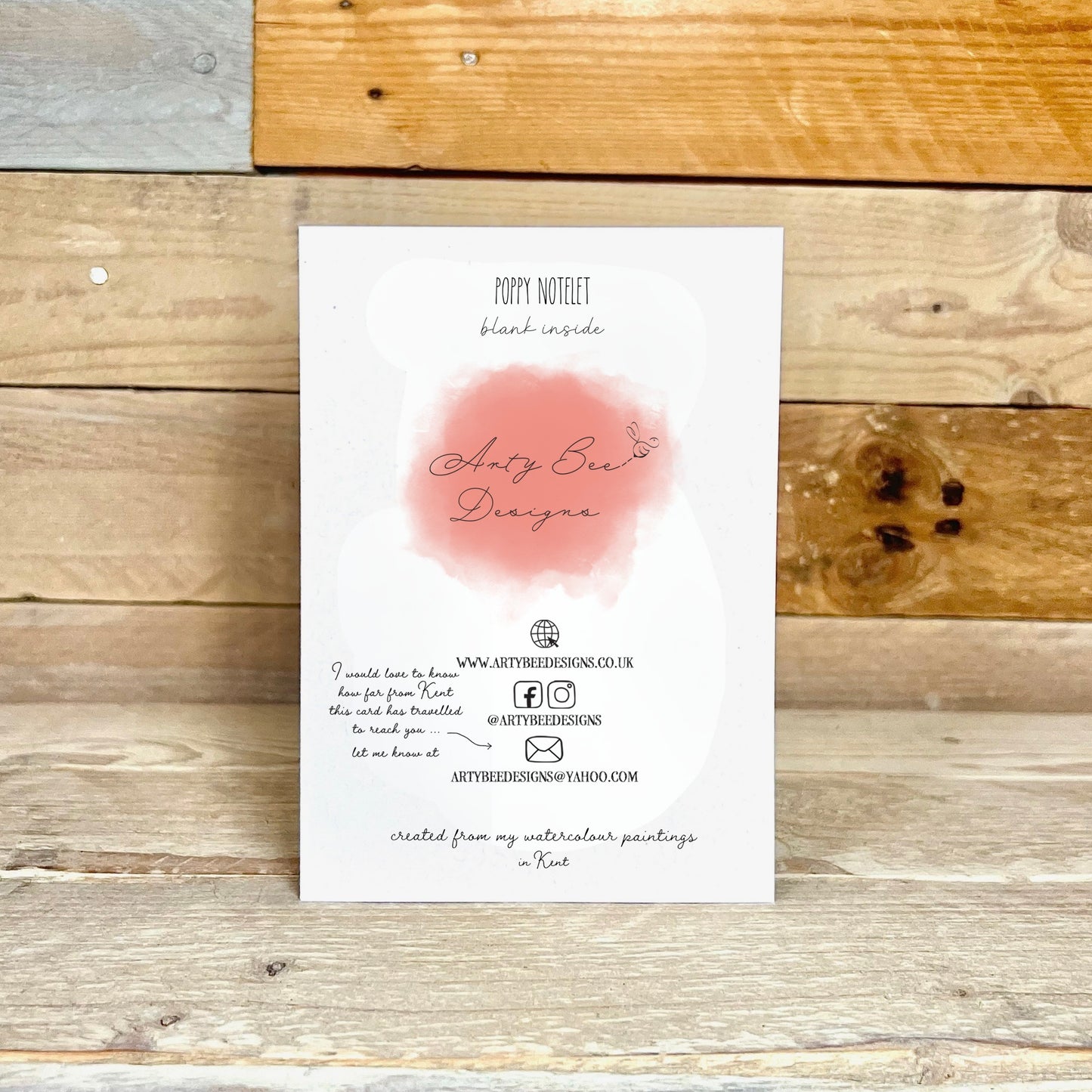 Poppy Blank Notelet