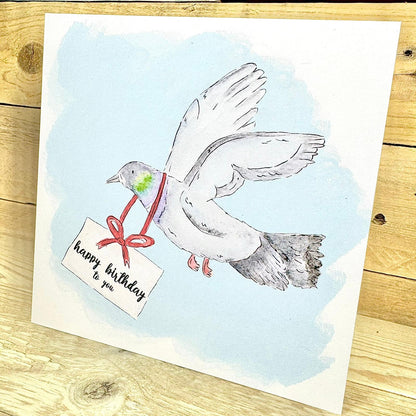 Philip the Pigeon Birthday Card